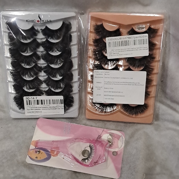 ichic Other - False Eyelashes 2 Sets With Eyelash Curler